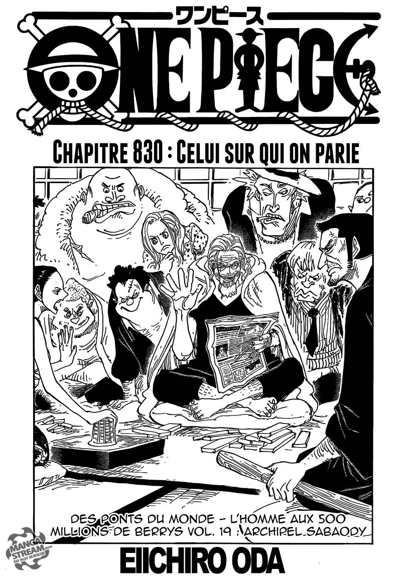 Lecture en ligne One Piece 830 page 2